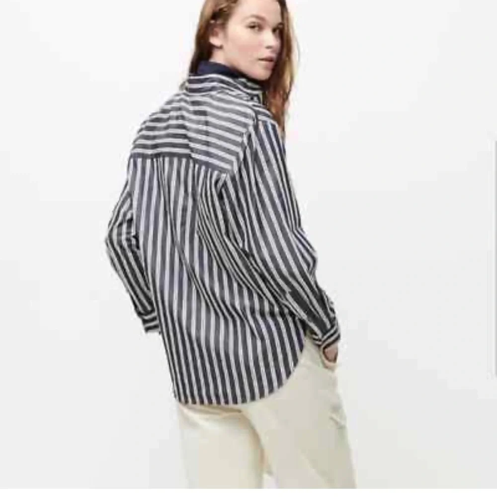 J. Crew Black and White Casual Button Down Shirt